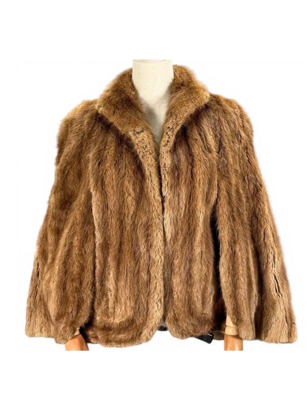 Vintage Fur Capelet John Wanamaker Rittenhouse Shops 26.5”